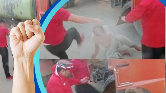 
 Ajudan Bupati Kutai Barat Hajar Sopir Truk