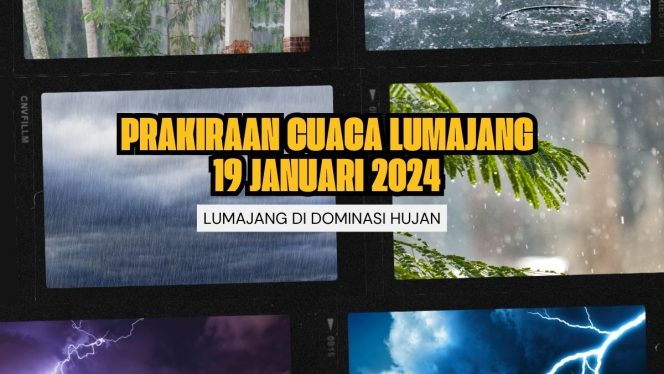 
 Lumajang didominasi hujan hari ini 19 januari 2024