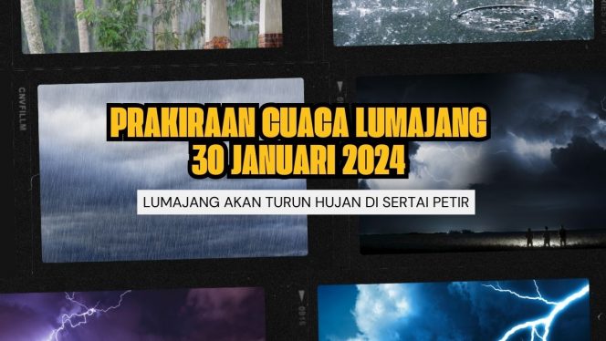
 Ilustrasi Hujan Petir Dilumajang Hari Ini 30 Januari 2024