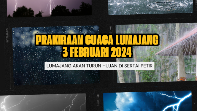 
 Ilustrasi prakiraan cuaca di lumajang hujan 