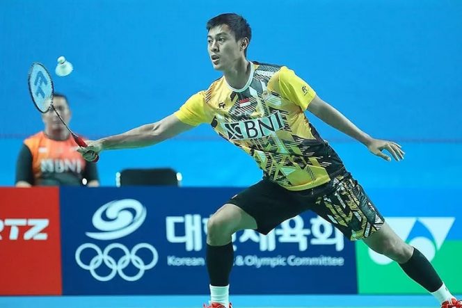 
 Hanya Shesar Hiren Rhustavito yang lolos babak kedua Ruichang China Masters 2024. (PBSI)