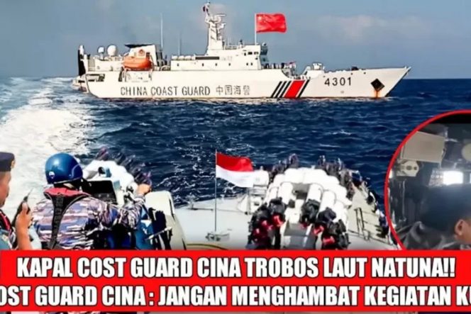 
 Kapal Cost Guard China Trobos Laut Natuna.