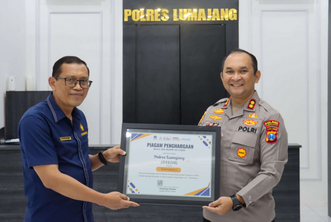 
 Polres Lumajang Raih Penghargaan Pengelolaan Anggaran Terbaik dari KPPN Jember