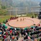 Kondisi amphitheater Ranu Pani di Lumajang yang mangkrak dan tidak dimanfaatkan