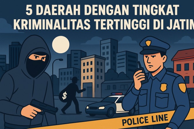 
 Inilah 5 Daerah dengan Kriminalitas Tertinggi di Jatim, Lumajang Nomor Berapa?