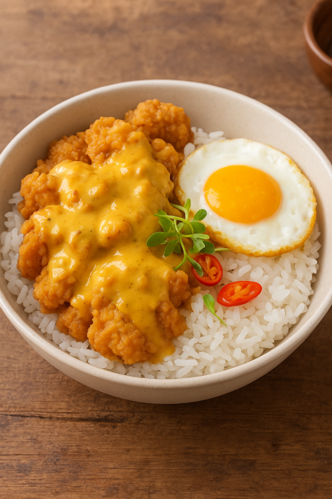 
 Ide Jualan Kekinian yang Belum Ada di Lumajang: Chicken Salted Egg Rice Bowl, Peluang Cuan Menjanjikan!